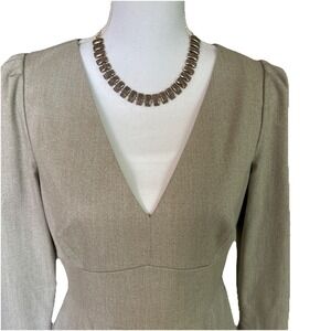 Antonio‎ Melani Women's New Classy Fitted Sheath Dress 6 Oatmeal Taupe NWT  $169